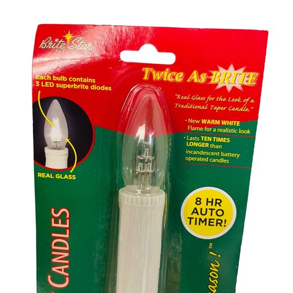 Wireless Tiffany Candles With 8 Hr Auto Timer By Brite Star LED Last All Seaspm - Picture 3 of 8